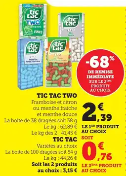 Maximarché Tic tac two offre