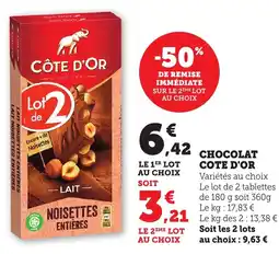 Maximarché Chocolat cote d'or offre