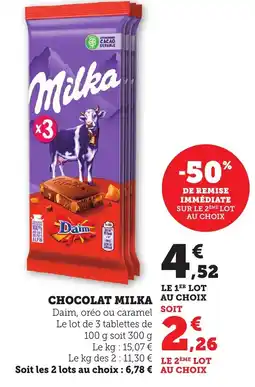 Maximarché Chocolat milka offre