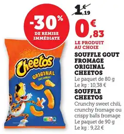 Maximarché Souffle gout fromage original cheetos offre