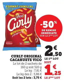 Maximarché Curly original cacahuete vico offre