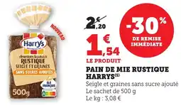 Maximarché Pain de mie rustique harrys offre