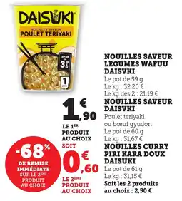 Maximarché Nouilles saveur daisuki offre