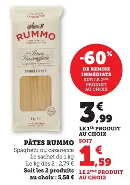 Maximarché Pâtes rummo offre