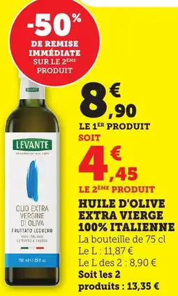Maximarché Huile d'olive extra vierge 100 italienne offre