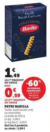 Maximarché Pates barilla offre