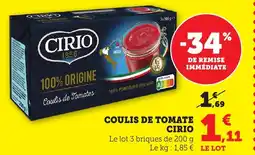 Maximarché Coulis de tomate cirio offre