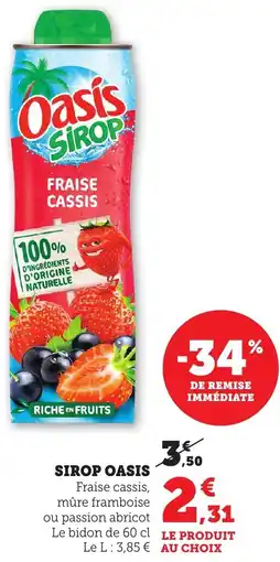 Maximarché Sirop oasis offre