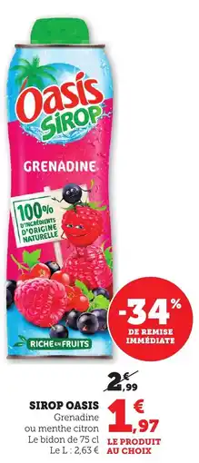Maximarché Sirop oasis offre