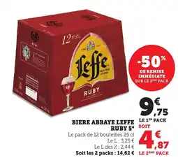 Maximarché Biere abbaye leffe ruby 5 offre