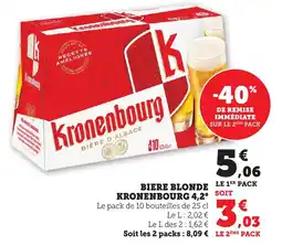 Maximarché Biere blonde kronenbourg offre