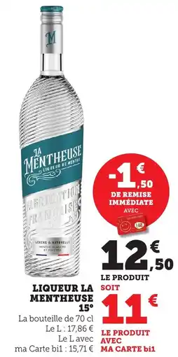 Maximarché Liqueur la mentheuse offre
