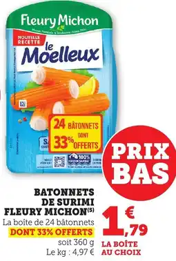 Maximarché Batonnets de surimi fleury michon offre