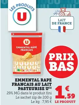 Maximarché Emmental rape francais au lait pasteurise u offre
