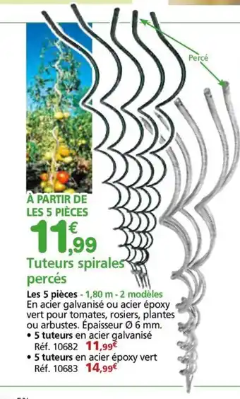 Provence Outillage Tuteurs spirales percés offre