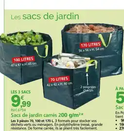 Provence Outillage Sacs de jardin carrés offre