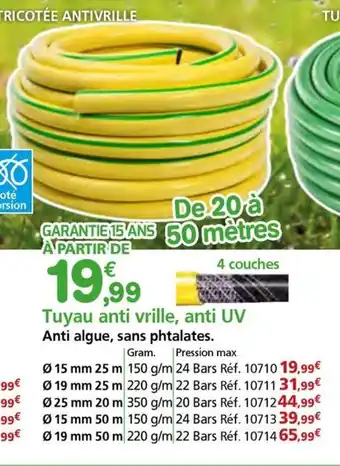 Provence Outillage Tuyau anti vrille, anti UV offre