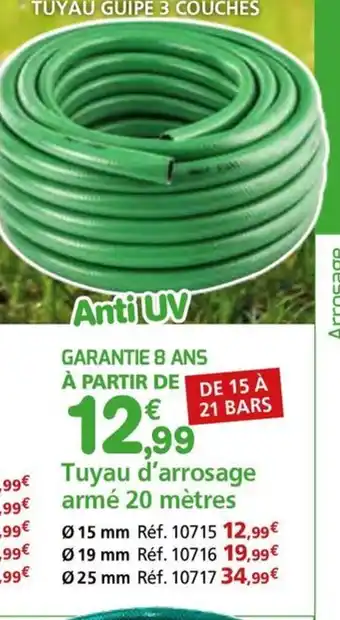 Provence Outillage Tuyau d'arrosage armé 20 mètres offre