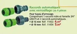 Provence Outillage Raccords automatiques avec verrouillage Les 4 pièces offre