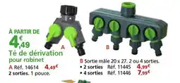 Provence Outillage Té de dérivation pour robinet offre