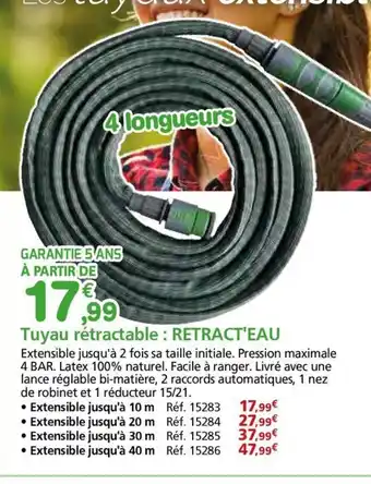 Provence Outillage Tuyau rétractable offre