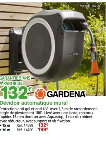 Provence Outillage GARDENA Dévidoir automatique mural offre