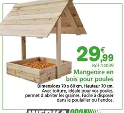 Provence Outillage Mangeoire en bois pour poules offre