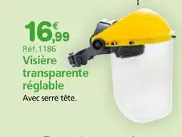 Provence Outillage Visière transparente réglable offre