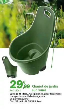 Provence Outillage Chariot Chariot de jardin sur roues offre
