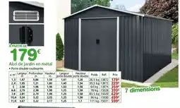 Provence Outillage Abri de jardin en métal offre