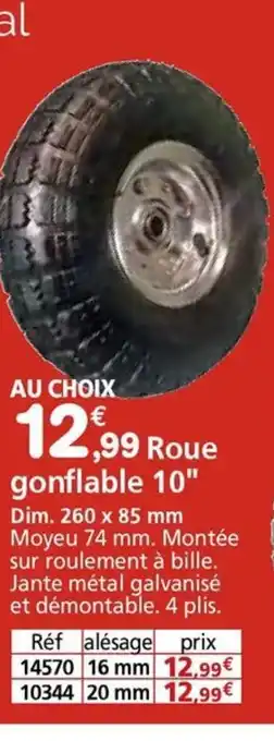 Provence Outillage Roue gonflable 10" offre