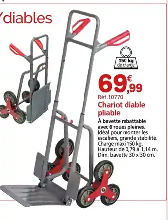 Provence Outillage Chariot diable pliable offre