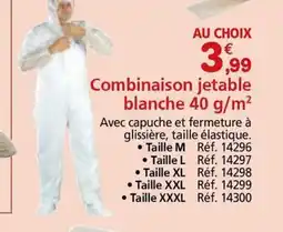 Provence Outillage Combinaison jetable blanche offre