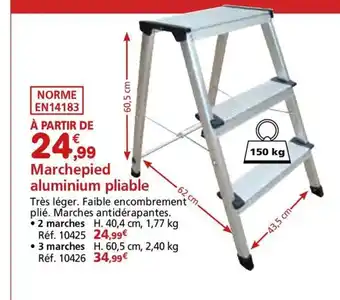 Provence Outillage Marchepied aluminium pliable offre