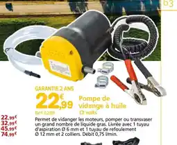 Provence Outillage Pompe de vidange à huile offre