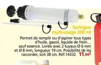Provence Outillage Seringue multi-usage offre