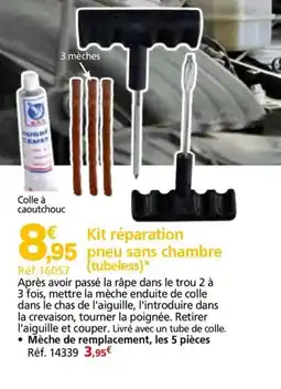 Provence Outillage Kit réparation pneu sans chambre offre