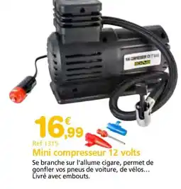 Provence Outillage Mini compresseur 12 volts offre