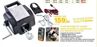 Provence Outillage Treuil électrique 5T marche avant et arrière 12 volts 300 watts offre