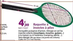 Provence Outillage Raquette à insectes à piles offre
