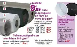 Provence Outillage Tulle moustiquaire en fibre de verre offre