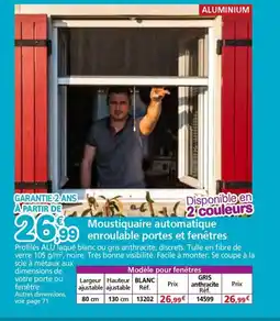 Provence Outillage Moustiquaire automatique enroulable portes et fenêtres offre