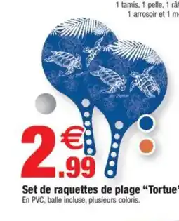 Bazarland Set de raquettes de plage Tortue offre