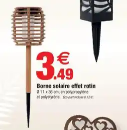 Borne solaire effet rotin