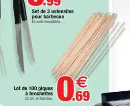 Bazarland Lot de 100 piques à brochettes offre