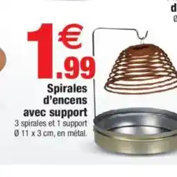 Bazarland Spirales d'encens avec support offre