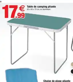 Bazarland Table de camping pliante offre