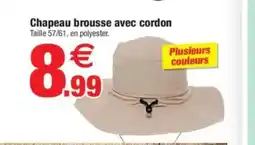 Bazarland Chapeau brousse avec cordon offre