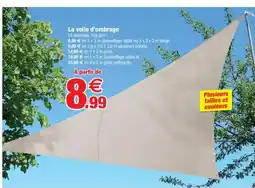 Bazarland La voile d'ombrage offre