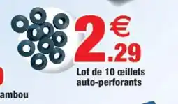 Bazarland Lot de 10 œillets auto-perforants offre